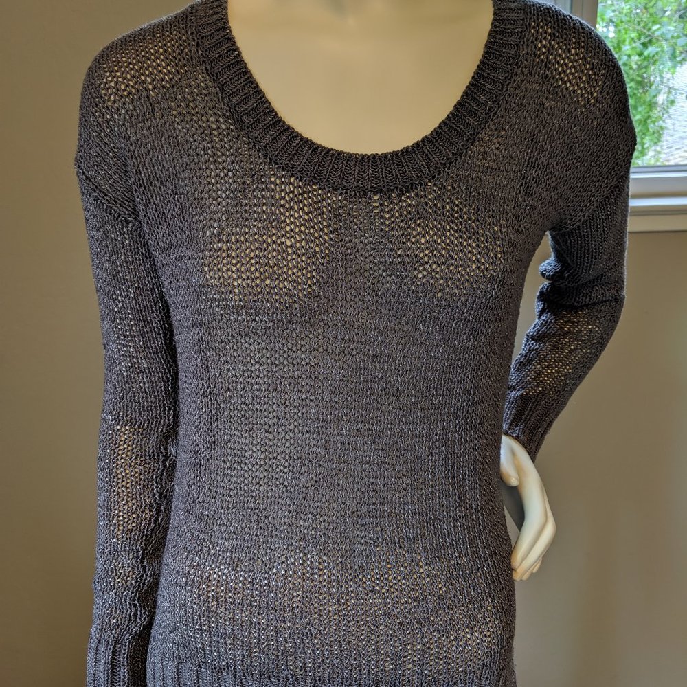 Club Monaco Charcoal Grey Knit Sweater (Small)